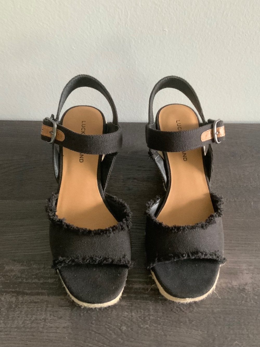 Lucky Brand wedge espadrille sandals
